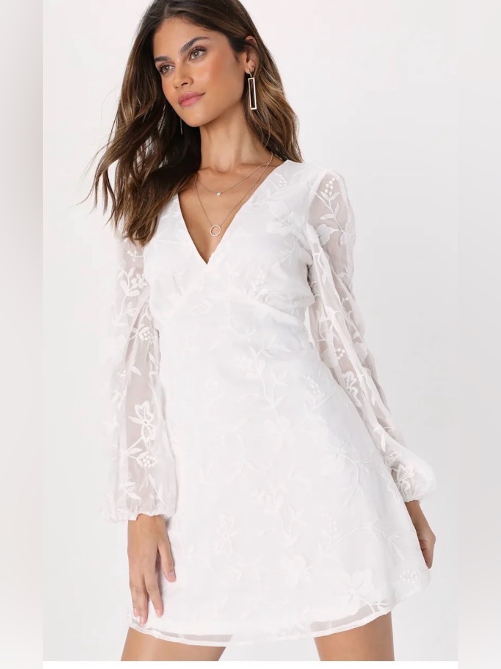 Lulu's Angelic Bliss White Mini Dress